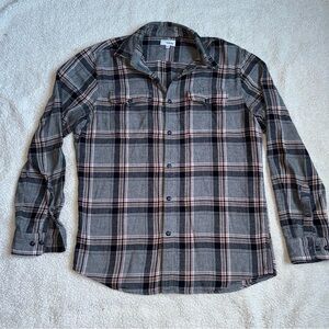 Men’s Sonoma Gray and Black Plaid Shirt